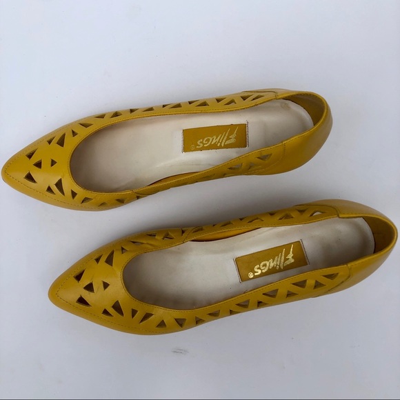 Vintage 80’s Flings geometric cutout kitten heels - Picture 4 of 7